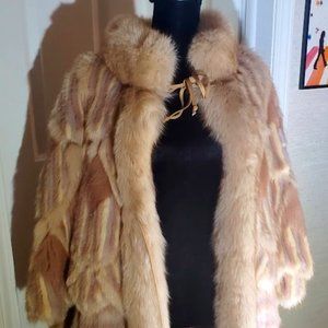 Grunstein Couture Mink Fox Cape Coat